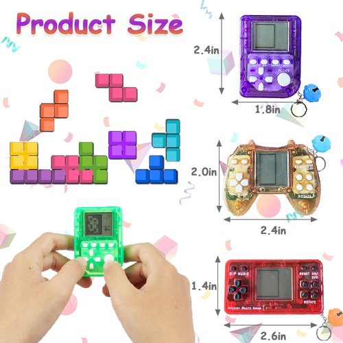 Hatende 12Pcs Video Game Party Favors for Kids,Mini Game Keychain for Kids Boys Birthday Supplies Gaming Party Favors Classroom Prizes
