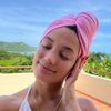 OOF! No More Poof! 100% Cotton Pink T-Shirt Hair Towel + Zero Microfiber + Soft, Lightweight + Reduce Breakage, Frizz & Tangles! + Perfect for Plopping and Curly Hair Care + Turban Head Wrap