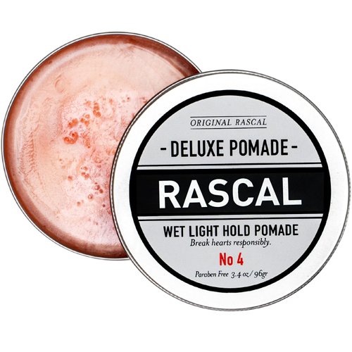 Rascal Original Deluxe Pomade for Men #4 - Hair Paste with Light Hold & Wet Look - High Shine Hair Molding Paste - Formulated with Ceteareth-25 & Castor Oil for Hair Growth & Health - Natural Finish