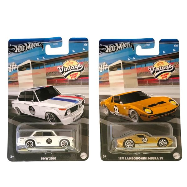 Hot Wheels 2024 Vintage Racing Club Set of 2 Diecast Vehicles from HRT81-956A Release Bundle