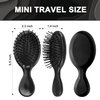 HQSLsund 10 Pack Mini Hair Brushes Bulk, Mini Hair Brush Individually Wrapped, Soft Bristles Adds Shine, Scalp Massage and Detangling, Safe for All Hair Types Extensions, Wigs(Bright Black)