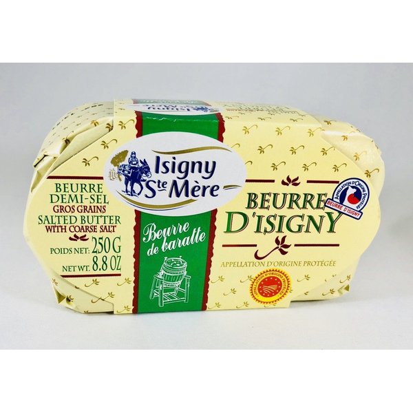 Beurre D'Isigny French AOP Butter with Coarse Sea Salt