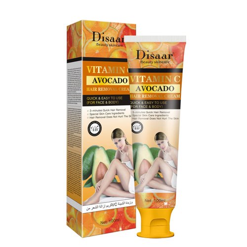 DISAAR BEAUTY Vitamin C Avocado Face Body 3-minutes Quick Hair Removal Cream Depilating Moisturizing Skin 100ml