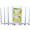 US Acrylic Classic Clear Plastic Reusable Drinking Glasses (Set of 6) 16oz Water Cups | BPA-Free Tumblers, Made in USA | Top-Rack Dishwasher Safe
