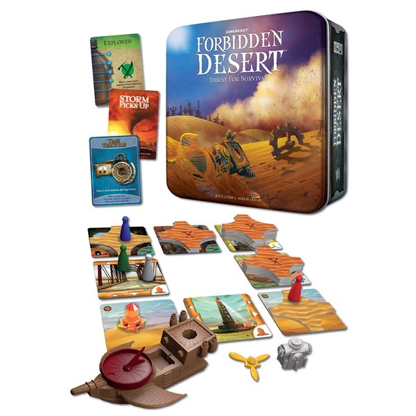Gamewright Forbidden Desert – The Cooperative Strategy Survival Desert Board Game Multi-colored, 5"