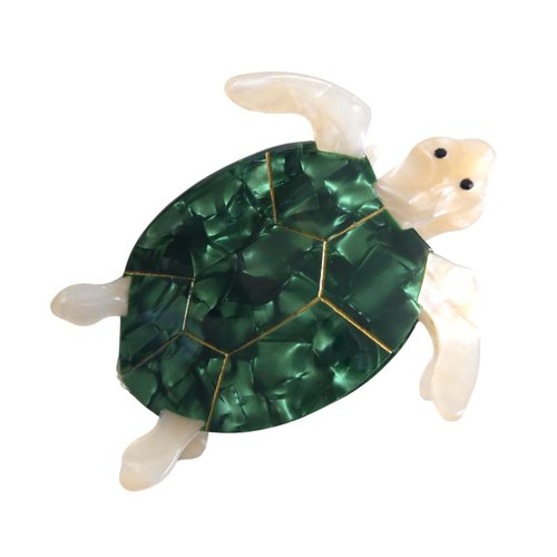 Funny Sea Turtle Hair Clip,Acetate Hair Claw for Girl,Big Hair Clips for Women,Green