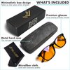 THL Blue Light Blocking Glasses for Better Sleep - 99.5% Blue Light Glasses for Women Men - Amber Orange Blue Blocker Glasses - Migraine Glasses - fl 41 Light Sensitivity Blue Light Blocker Glasses