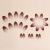 ANDGING Brown Press on Nails Almond Short Ombre Glue on Nails with Gradient Design Fake Nails for Wedding Birthday Women Manicure Acrylic False Nails 24Pcs Gel Stick on Nail with Glue AGJ68OP