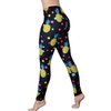 Comfy Yoga Pants - Soft Milk Silk Workout Leggings for Women - Fun Lightweight Printed Yoga Leggings (Pineapple Love, US 4-10)