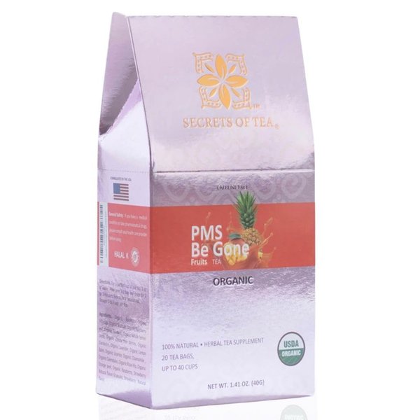 Secrets of Tea Organic PMS Tea, 20 Tea Bags, 1.41 oz