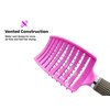 Zabolight Vent Hair Brush Vented Detangling Hair Brush for Thick Long Curly Hair, Curved Fast Blow Drying Brush for Women & Men (Pink)