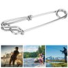 Pack of 6 Stainless Steel Long Line Snap Clips Easy On/Off Float Line Tuna Clips