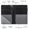 Server Books for Waitress - Leather Waiter Book Server Wallet with Zipper, Cute Waitstaff Organizer with Money Pocket Fit Server Apron（Classic Black）