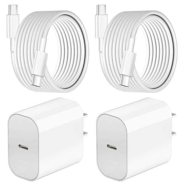Charger For iPhone 16 15 Fast Charger, 20W USB C Fast Charging Block with 10FT Long USB C Charging Cable Cord for iPhone 16/16 Pro/16 Pro Max/15 Pro/15 Plus,iPad 12.9/11/10.9/iPad Air 5 4/iPad MINI 6