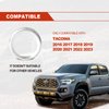 4PCS Car Air Conditioner and Volume Vent Outlet Knob Button Ring Cover, Compatible with Toyota Tacoma 2023 2022 2021 2020 2019 2018 2017 2016, Aluminum Alloy Knob Ring, Silver