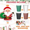 Tenceur 36 Set Christmas Arts and Crafts DIY Christmas Create Your Own Cups for Kids Santa Elf Gingerbread Christmas DIY Craft Kit Xmas Paper Cup Art Kit for Kids Christmas Arts Crafts Supplies
