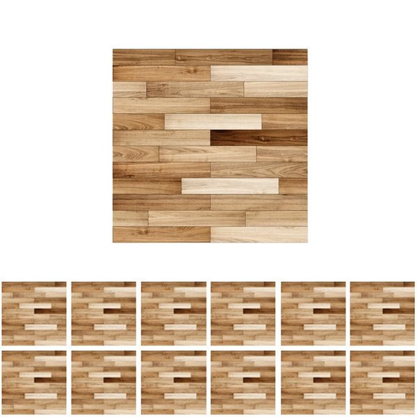 SAMCAMI Miniature Dollhouse Accessories, Self-Adhesive Dollhouse Wallpaper and Flooring, Mini Dollhouse Accessories 1 12 Scale, 12pcs (No.3)