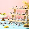Poen 48 Pcs Cow Ducks Mini Cow Rubber Duck Bulk Cowboy Rubber Duck Fun Cow Print Duck Baby Bath Toy Cow Theme Baby Shower Birthday Bathtub Party Favors Swimming Pool Party Decorations (Black,Brown)