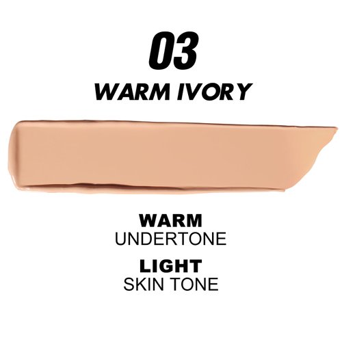 FOCALLURE 2 Pcs Liquid Foundation, Skin Evolution Foundation + Concealer, Full Coverage Foundation Makeup, Durable, Waterproof, Oil-Control, Hides Wrinkles & Lines, Warm Ivory