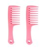 Denlydom Mini Wide Tooth Comb,Detangling Comb Hair Comb Brush for Curlies Portable Care Handgrip Comb Shower Comb Travel Combs for Men Women - Best Styling Comb for Curly,Wet,Dry,Long Hair (Pink)