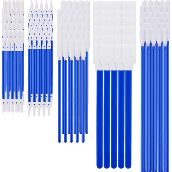 Dansib 500 Pack Foam Tip Cleaning Swab Kit Cleanroom Sponge Stick 5 Types Multi Purpose Foam Swabs Lint Free Foam Tip Swab for Printer Optics Lens Camera Arts and Crafts Automotive Detailing