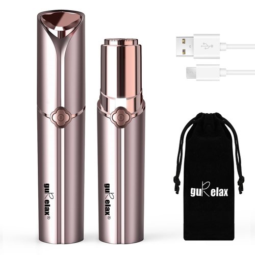 Ladies Facial Hair Remover, Upper Lip Hair Removal for Women Rechargeable, Painless Female Face Shaver Tool, Electric Mustache&Chin Trimmer Device, Best Razors Beauty by Gurelax