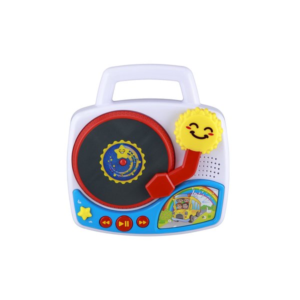 eKids Tiny Tunes Toy Turntable for Toddlers with Built-in Nursery Rhymes and Sound Effects, Musical Toy for Kids