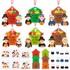 Vertintong 24 Sets Thanksgiving Craft Kit for Kids Pilgrim “Give Thanks” DIY Stickers Fall Autumn Ornaments Making Kit Make Your Own Crafts Church Sunday School Classroom Party Door Hanging Decoration