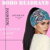 Efdagsad Boho Headbands Wide Head Wraps for Women African Knotted Boho Bandeau Head Wrap Elastic Sports Bohemian Headbands Hair Band Yoga Hair Wraps head bands
