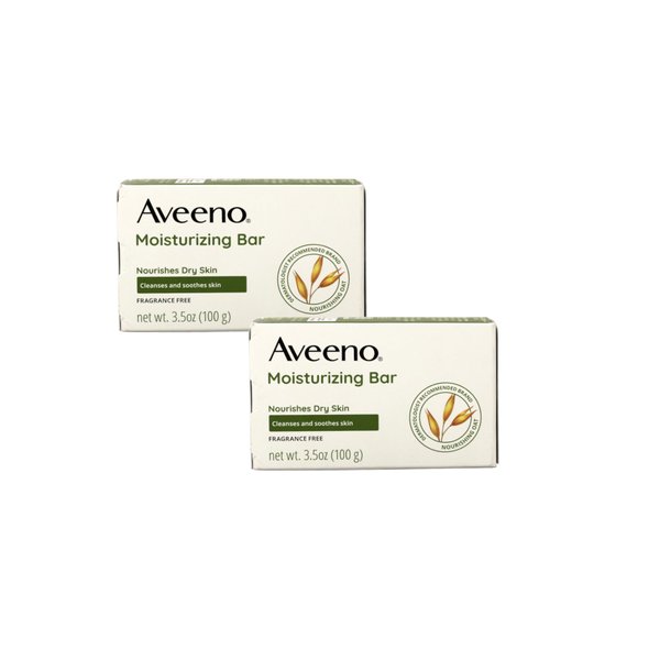 AVEENO Naturals Moisturizing Bar for Dry Skin 3.50 oz (Pack of 2)