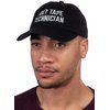 Ann Arbor T-shirt Co. Duct Tape Technician | Funny Mechanic Contractor Fixit Handyman Dad Grandpa Baseball Joke Hat Black