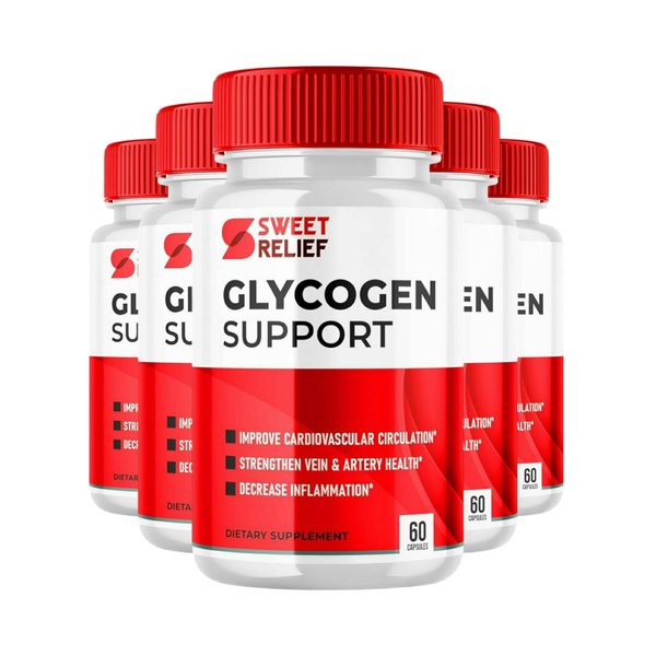 Sweet Relief Glycogen Support - Sweet Relief Blood Vessel Cleaner, Sweet Relief Capsules, Advanced Formula for Overall Wellness, SweetRelief (300 Capsules, 5 Pack)