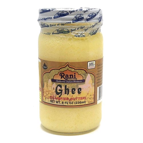 Rani Ghee Pure & Natural from Grass Fed Cows (Clarified Butter) 8oz (227g) ~ Glass Jar | Paleo Friendly | Keto Friendly | Gluten Free | Product of USA