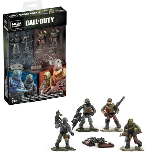 Mega Construx Special Ops vs Jungle Mercenaries Call of Duty Collectible Character Buildable Micro Action Figure