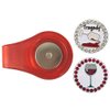 Giggle Golf Magnetic Ball Marker Clip with Two Bling Golf Ball Markers (Red Wine & Tragedy)