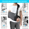Arm Sling Shoulder Immobilizer with Adjustable Split Strap, Lightweight Breathable Wrist Elbow Support for Dislocation, Fracture, Sprains & Broken Arm, Fits Both Adults and Youths