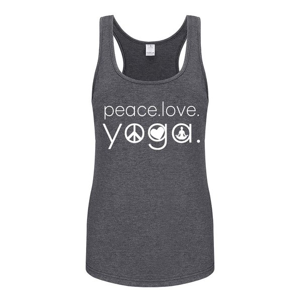 WINGZOO Womens Workout Tank Tops-Novelty Funny Saying Fitness Gym Yoga Racerback Sleeveless Shirts for Women Grey