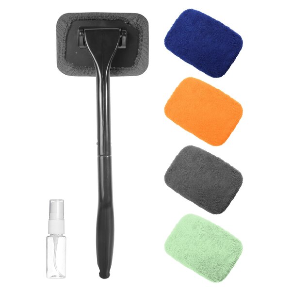 RACOONA Windshield Cleaning Tool,Car Cleaning Window Tool,Car Window Cleaner Tool,Car Accessories Car Window Cleaner with Unbreakable Extendable Handle and Microfiber Cloth for Auto Glass Wiper Car