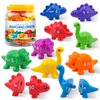 Montessori Learning Toys for Toddlers 1-3, Matching Letters Fine Motor Toy, Double-Sided 26 PCS ABC Dinosaur Alphabet Games for Kids Ages 3-5, Alphabet Learning Dinosaur Set for Kindergarten