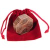 Hanayama News Cast Metal Brain Teaser Puzzle with Red Velveteen Pouch Bundled Items