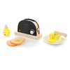 Hape Wooden Black Pop up Toaster Set| Pretend Play Kitchen Playset with Toast, Butter and Honey for Preschoolers Ages 3 Years and Up