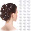 30PCS Mini Pearl Hair Clips, Brides Pearl Hair Accessories, Pearl Wedding Hair Pins, Bridal Hair Accessories Claw Cilp, White Pearl Hair Pins for Brides Bridesmaid Women for Wedding Parties Daily Use
