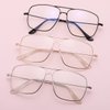 D Lolylad Non Prescription Glasses - Classic Square Clear Lens Metal Frame for Men Women