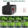 24-Hours Working Bird Bath Fountains Electric, Jutai Adjustable Quiet Water Fountain Pump with LED Lights for Garden,Small Fish Tank, Pond,Water Features - 7 Nozzles,16.4Ft Power Cord