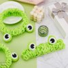 Sofita Funny Frog Headband Cute Frog Eye Elastic Headband for Face Washing Skincare Makeup Spa Headband Frog Head Wrap Green Frog Hair Band Funny Gifts for Women Teen Girls