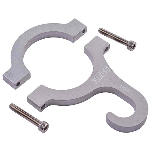 JEGS Billet Aluminum Roll Bar Mount Helmet Hook | Fits 1-5/8" Diameter Roll Bars | Clear Anodized Aluminum | Made In USA | One Per Package