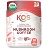 KOS Mushroom Coffee - Dark Chocolate Mocha Flavor - Organic Instant Coffee Mix with Reishi, Cordyceps, Lion's Mane, Chaga & Turkey Tail Mushrooms