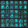 Konsait 18 Sheets Cat Tattoos, 36 Styles | Anime Style Cat Glow in the Dark Tattoos, Cute Cat Temporary Tattoos for Kids Adults, Cat Blacklight Temporary Tattoos, Cat Party Favors Party Supplies