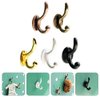 Zerodeko 5PCS Dollhouse Hooks 1:12, Miniature Dollhouse Wall Hooks Miniature Doll House Hanger for DIY Crafts Accessory