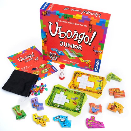 Thames & Kosmos | Ubongo Junior - Sprint to Solve The Puzzle | Family Friendly Board Game, Great for Kids | Highly Re-Playable | Quality Components